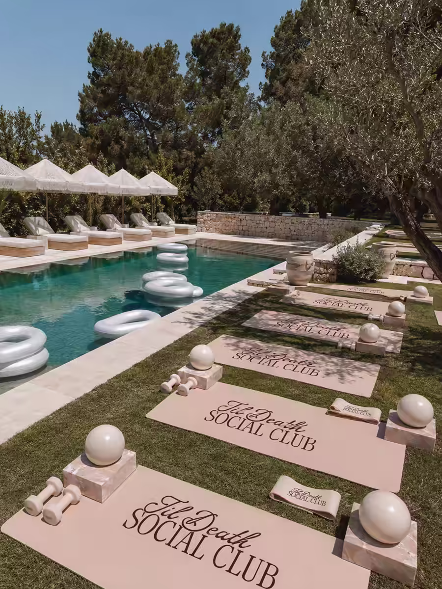 Mediterranean villa pool for a Marbella bridal weekend